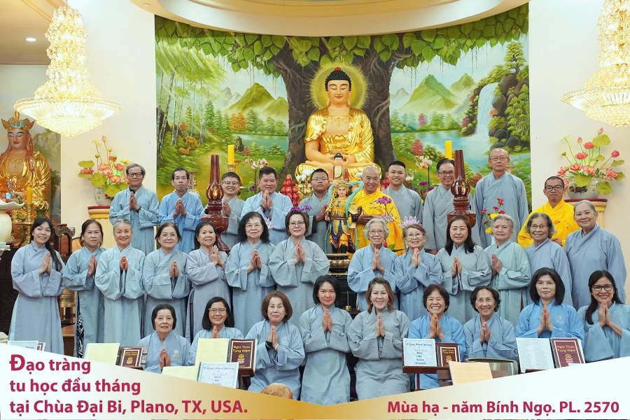 Đạo Tràng Tu Học Hằng Tháng Tại Chùa Đại Bi