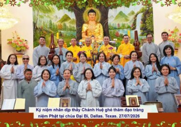 Hoan Hỷ Đón Chư Tăng Về Thăm Và Cùng Đạo Tràng Niệm Phật